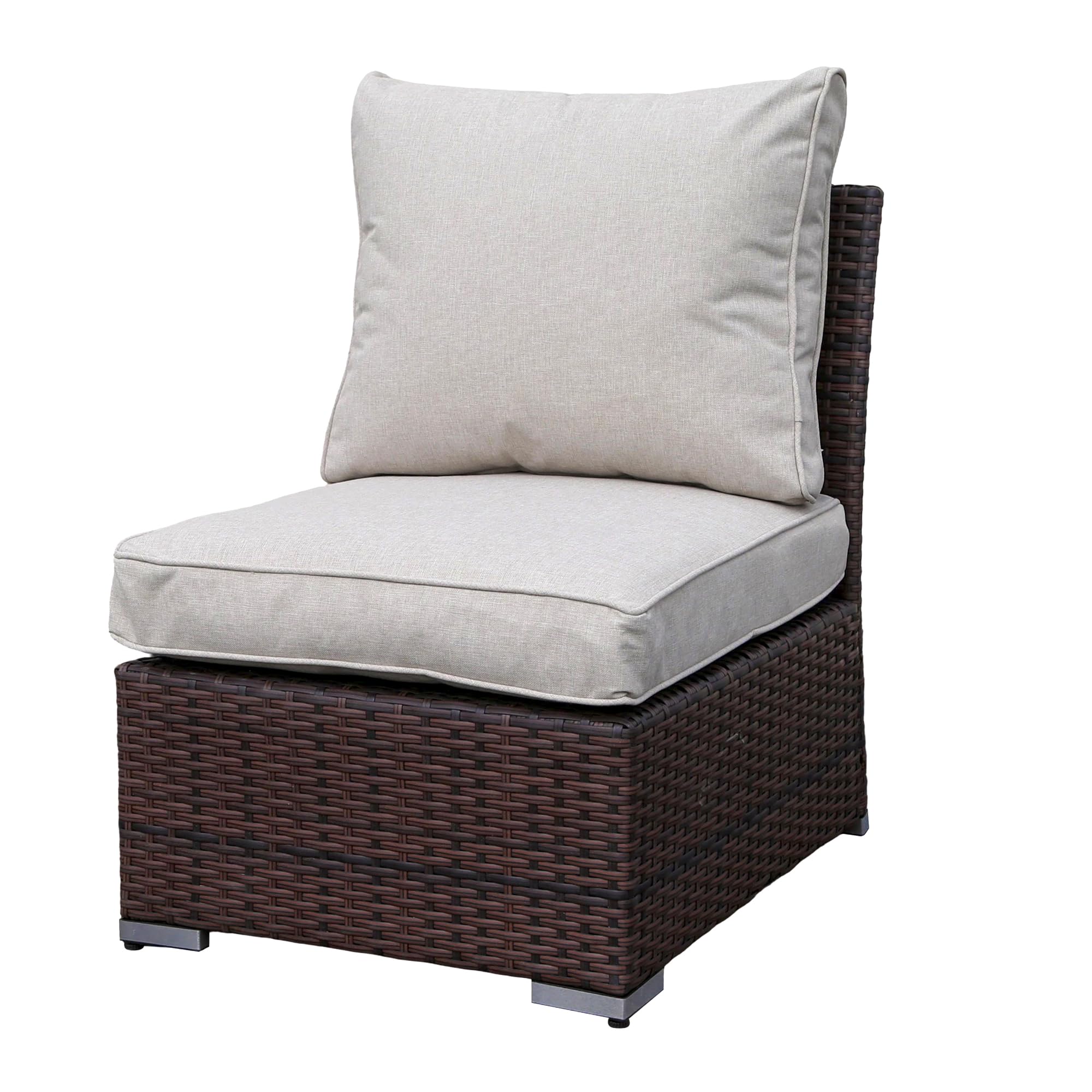 Goods Emporium Rattan Garden Furniture Set, 9-Seater - Rising Table, Left/Right Hand Configurable, Dark Grey