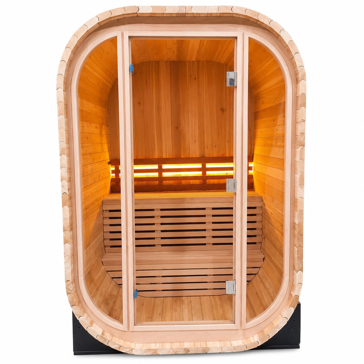 Infrared Sauna, 2-3 Person - 2700W, WiFi App Control, Black Aluminium Exterior