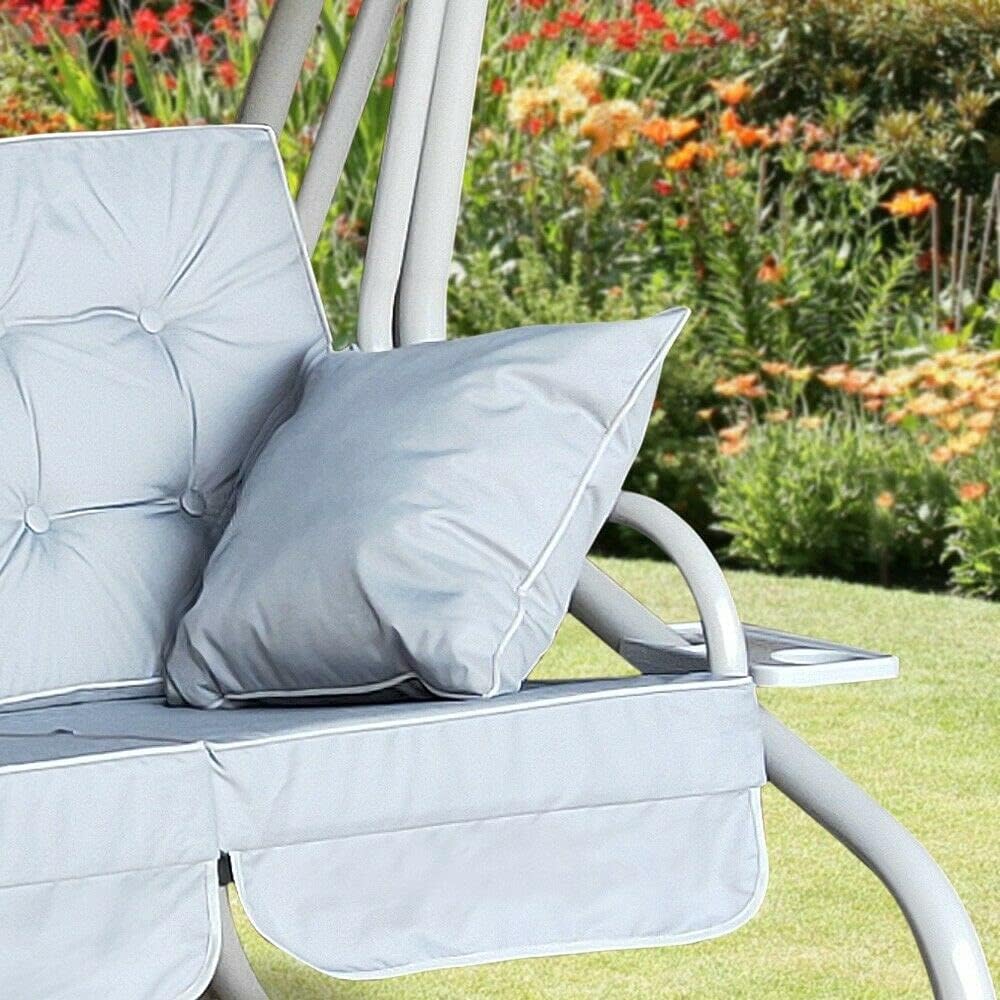 Garden Store Direct Somerset Swing Chair, 3-Seater - Hammock Bench, Grey