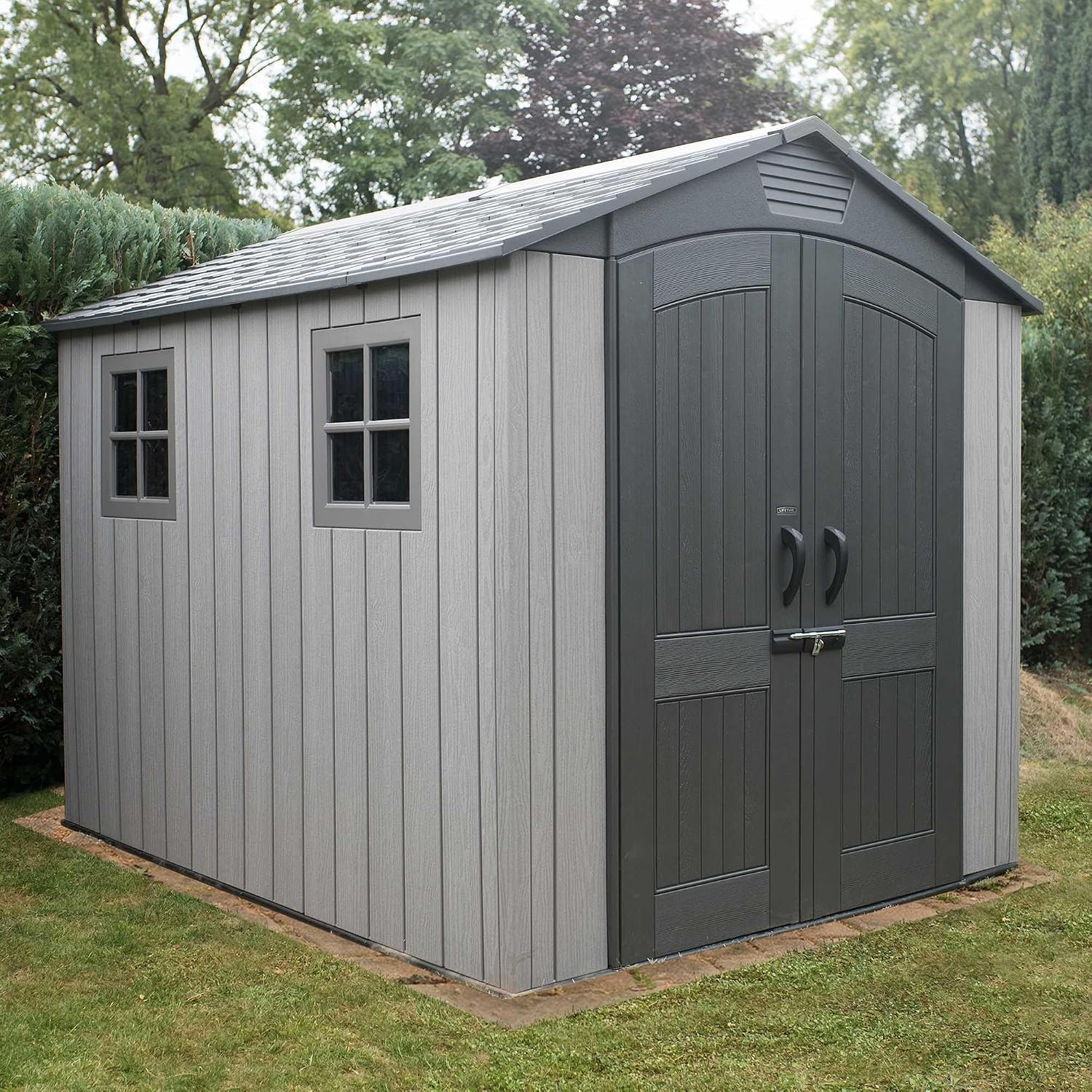Lifetime 60310 Garden Storage Shed - 7 x 9.5 ft (213 x 289cm), HDPE, Tan