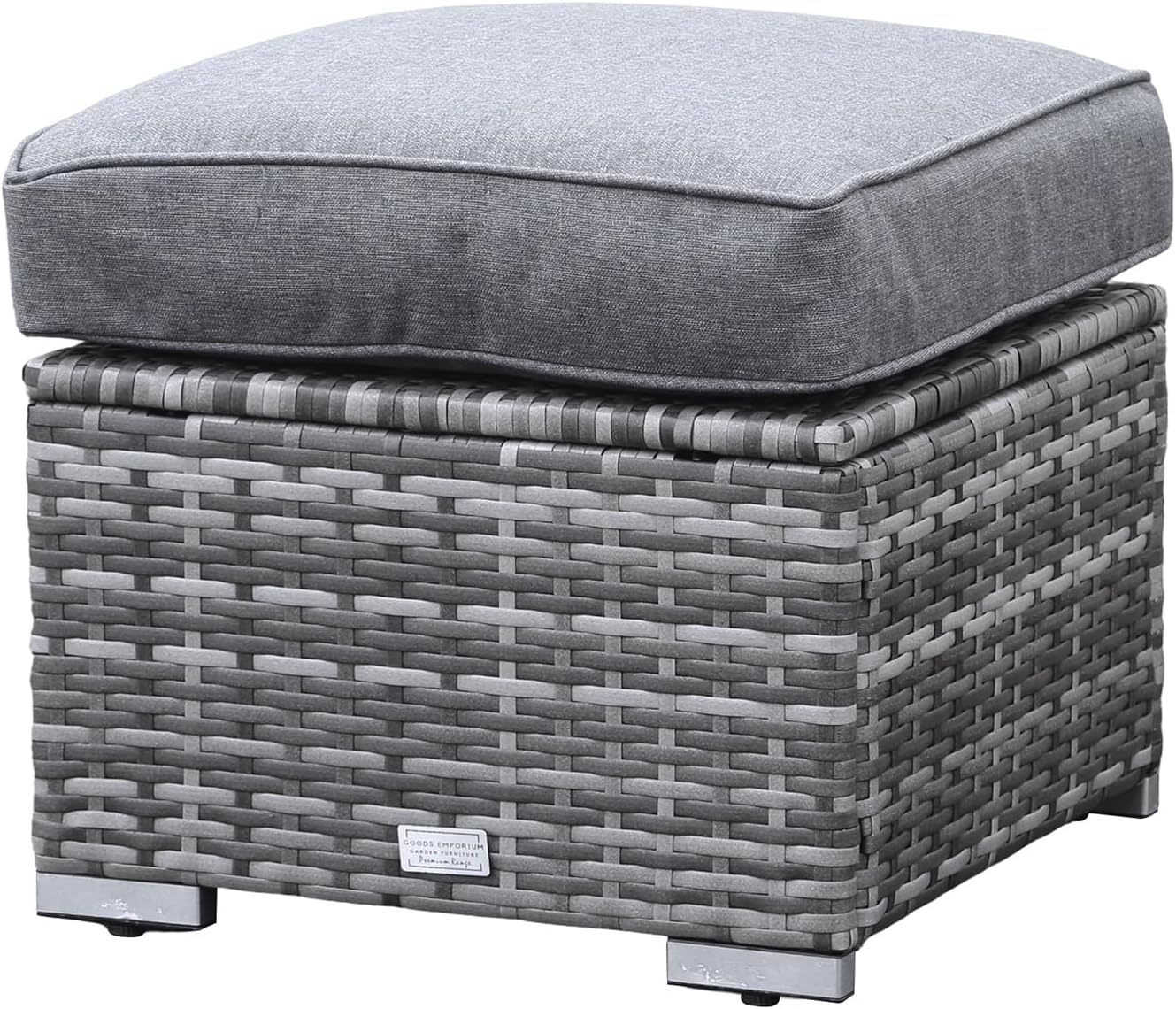 Goods Emporium Rattan Garden Furniture Set, 9-Seater - Rising Table, Left/Right Hand Configurable, Dark Grey