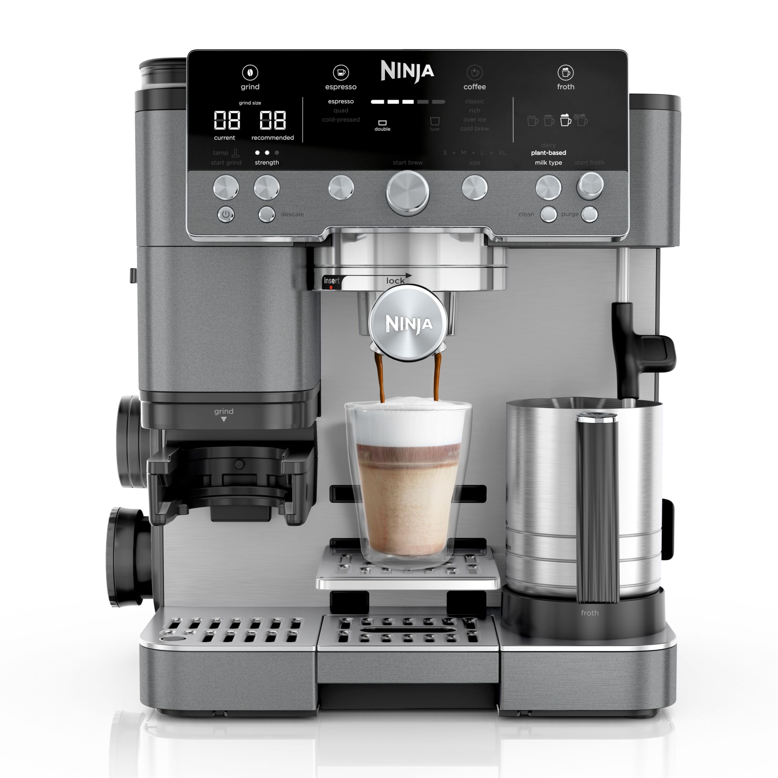 Ninja Luxe Premier Coffee Machine - 3-in-1 Espresso/Cold Brew/Filter, Black