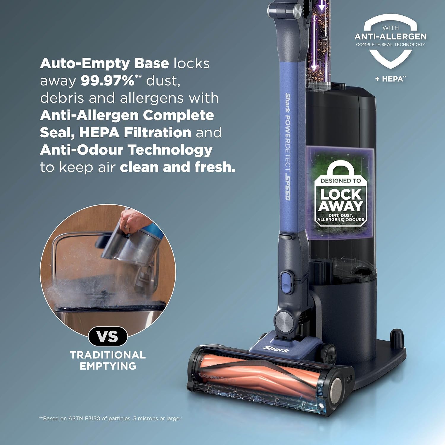 Shark PowerDetect Pet Pro Cordless Vacuum - Auto-Empty, IA3241UKT