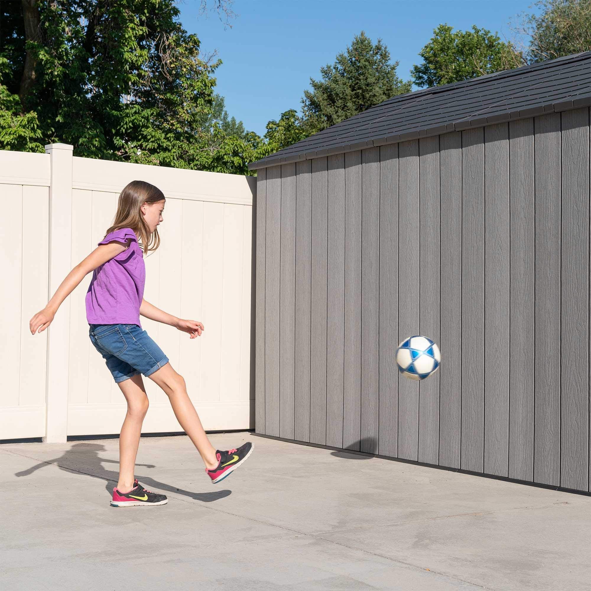 Lifetime 60310 Garden Storage Shed - 7 x 9.5 ft (213 x 289cm), HDPE, Tan
