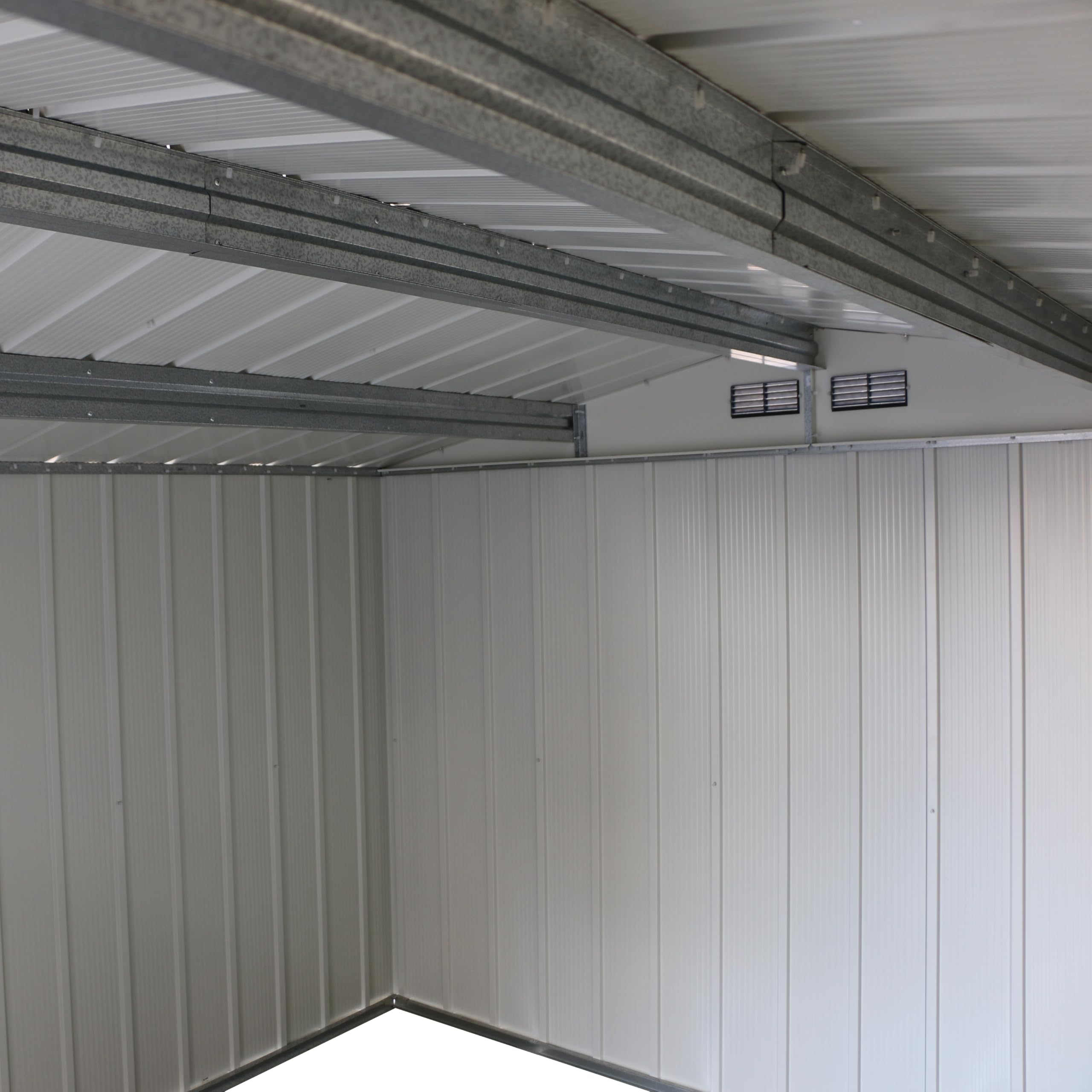 Duramax ECO Metal Garden Shed - 10 x 8 ft (7.80 m2), Galvanized Steel, Anthracite