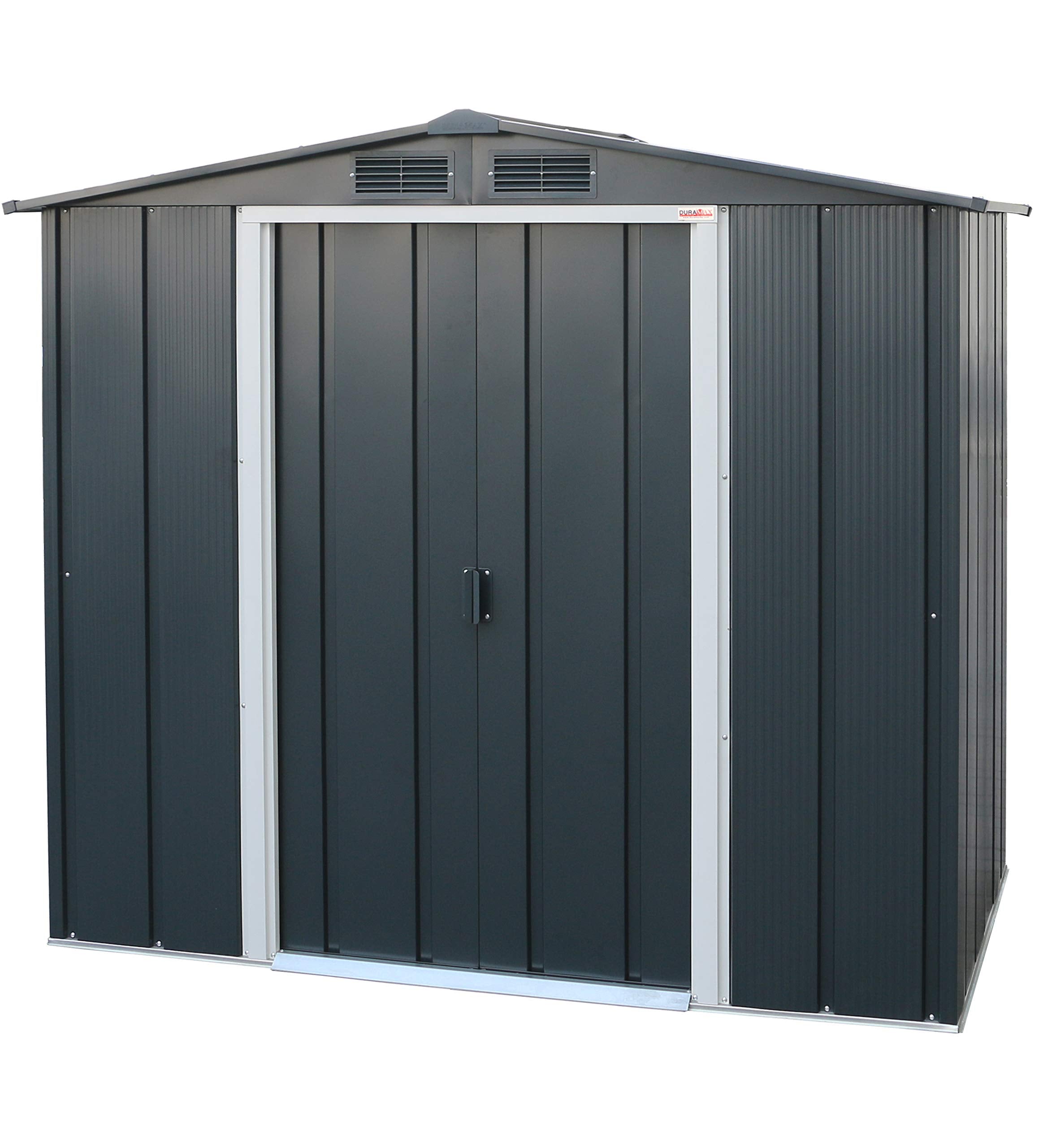 Duramax ECO Metal Garden Shed - 10 x 8 ft (7.80 m2), Galvanized Steel, Anthracite