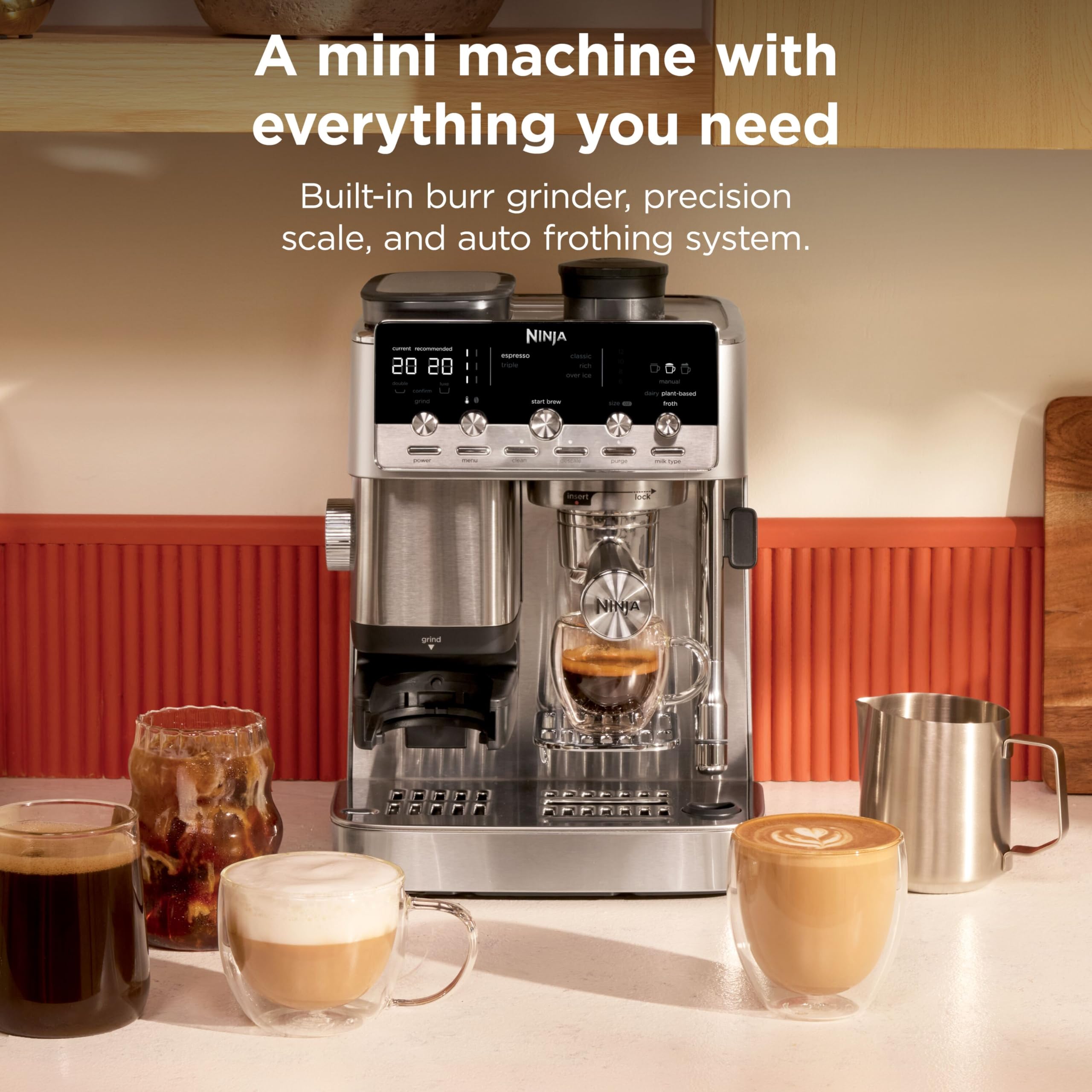 Ninja Luxe Premier Coffee Machine - 3-in-1 Espresso/Cold Brew/Filter, Black