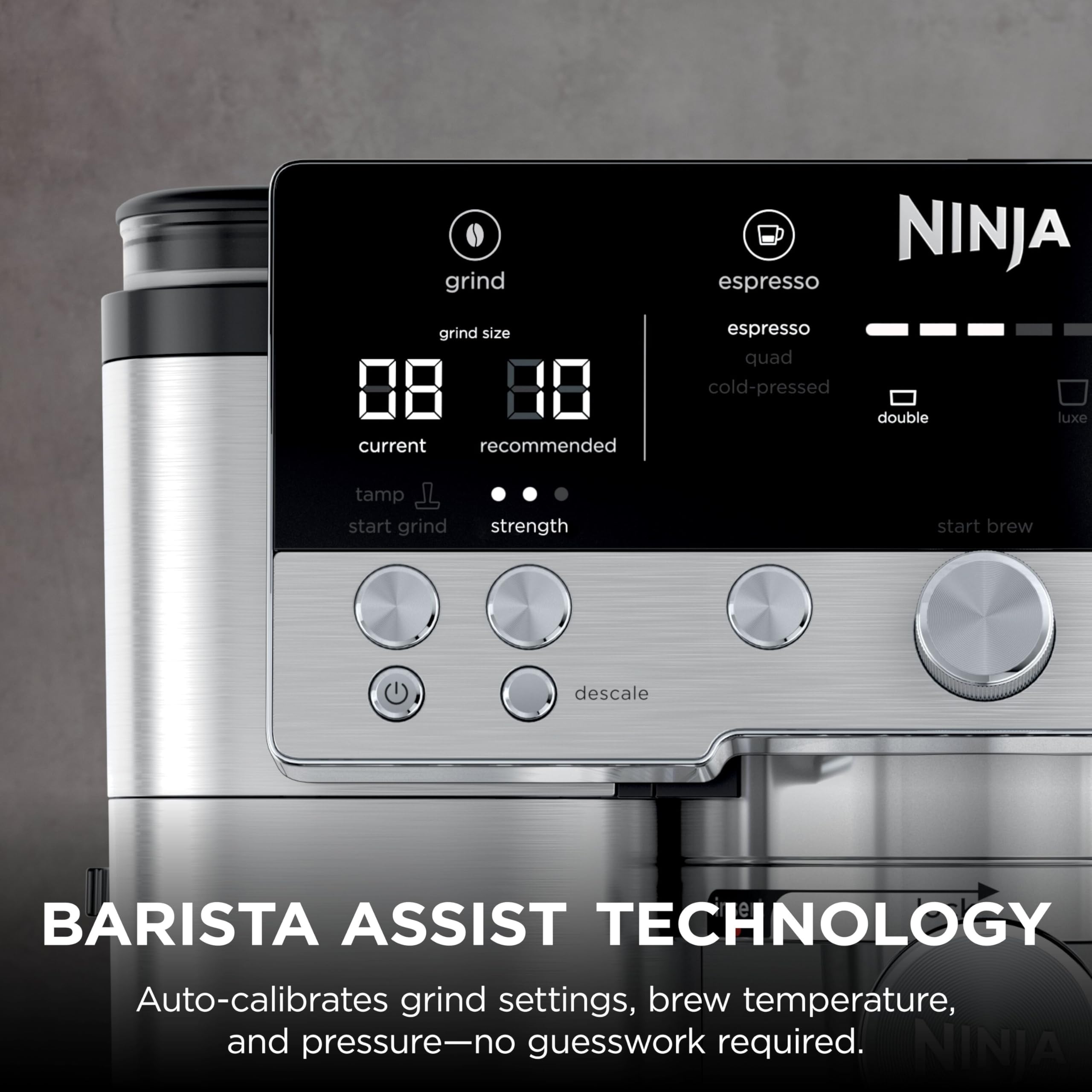 Ninja Luxe Premier Coffee Machine - 3-in-1 Espresso/Cold Brew/Filter, Black