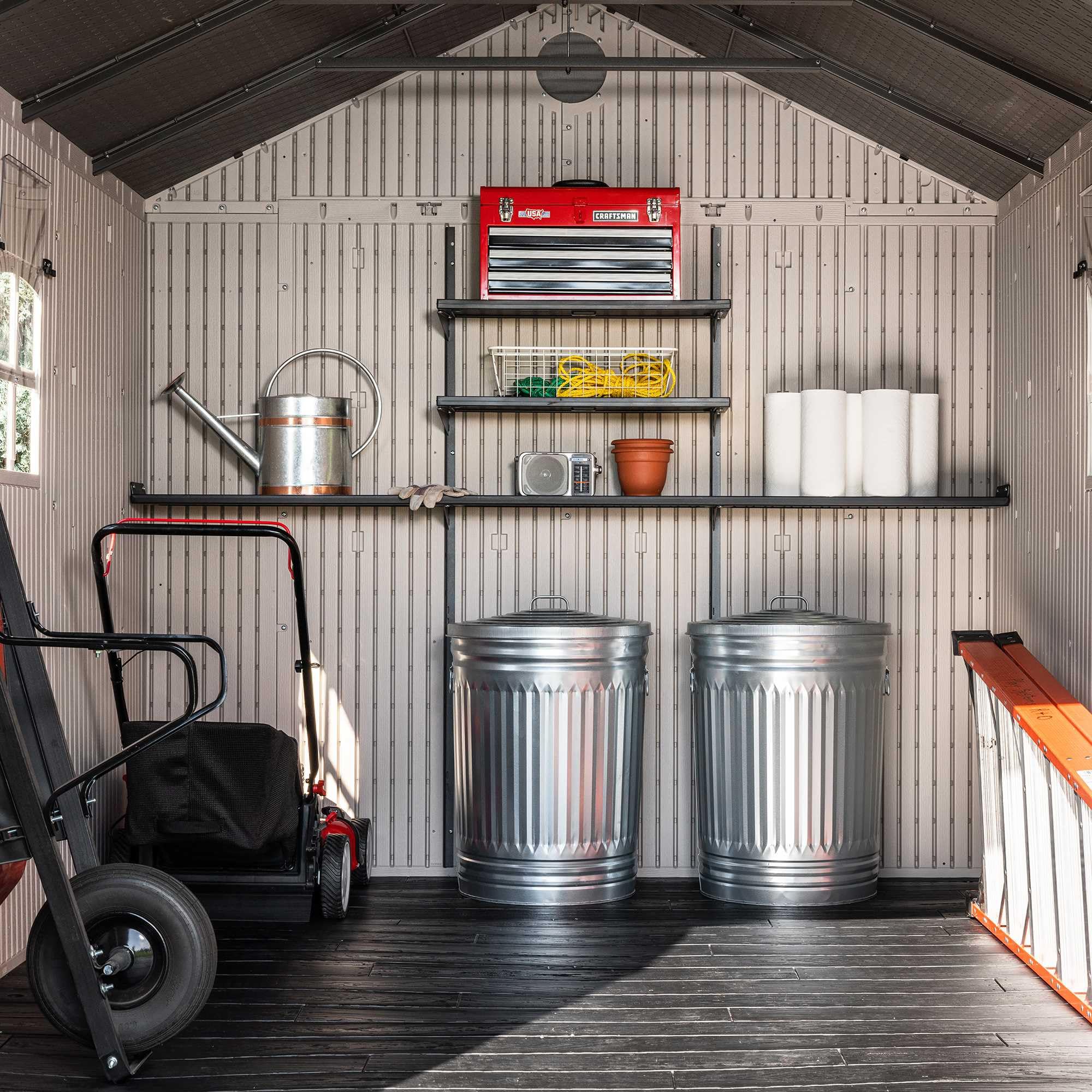 Lifetime 60310 Garden Storage Shed - 7 x 9.5 ft (213 x 289cm), HDPE, Tan