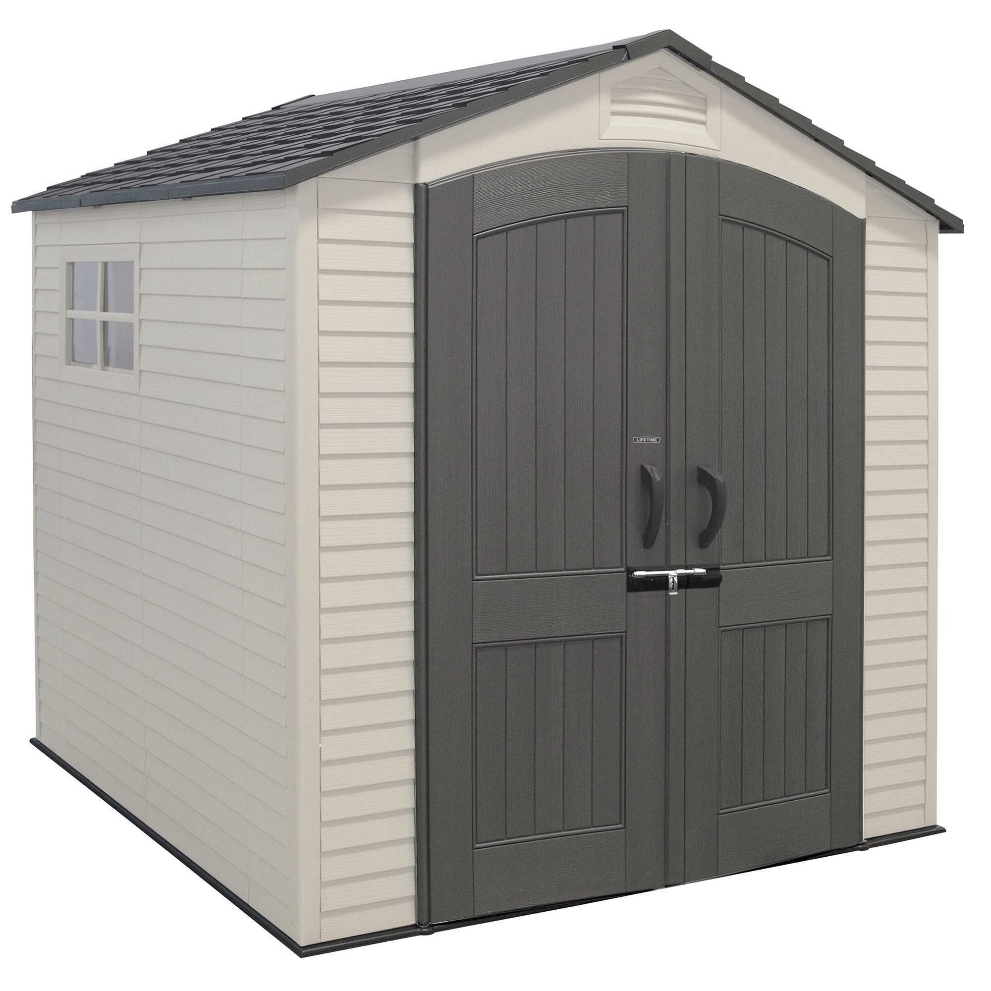 Lifetime 60310 Garden Storage Shed - 7 x 9.5 ft (213 x 289cm), HDPE, Tan