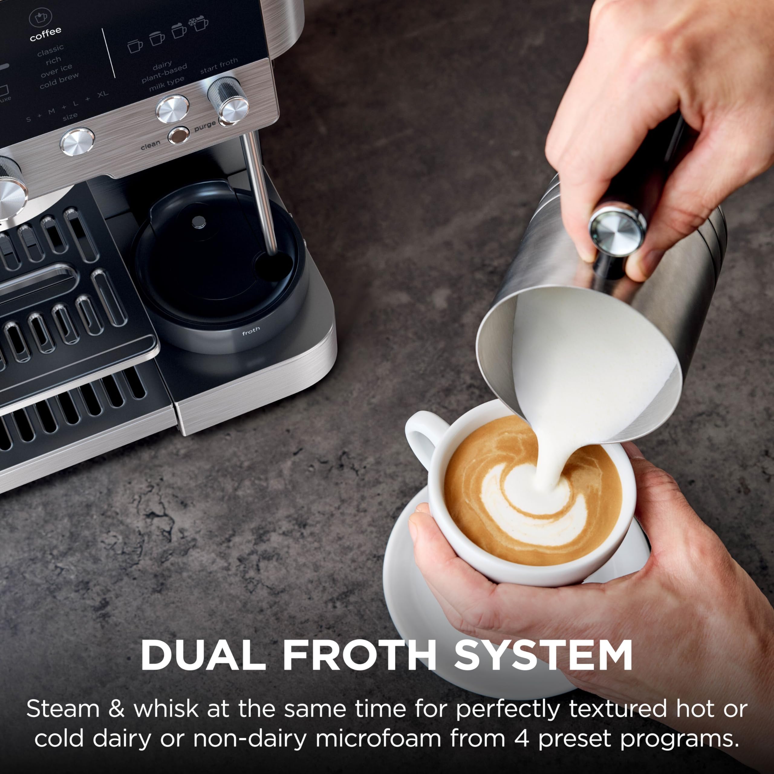 Ninja Luxe Premier Coffee Machine - 3-in-1 Espresso/Cold Brew/Filter, Black