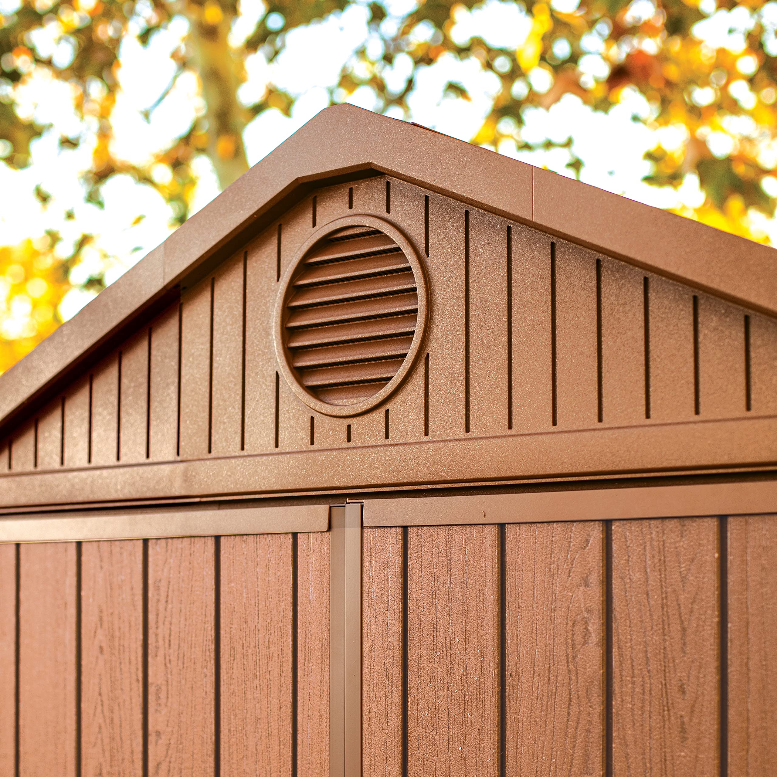 Keter Darwin Apex Garden Shed, Double Door - 6 x 4 ft, Brown