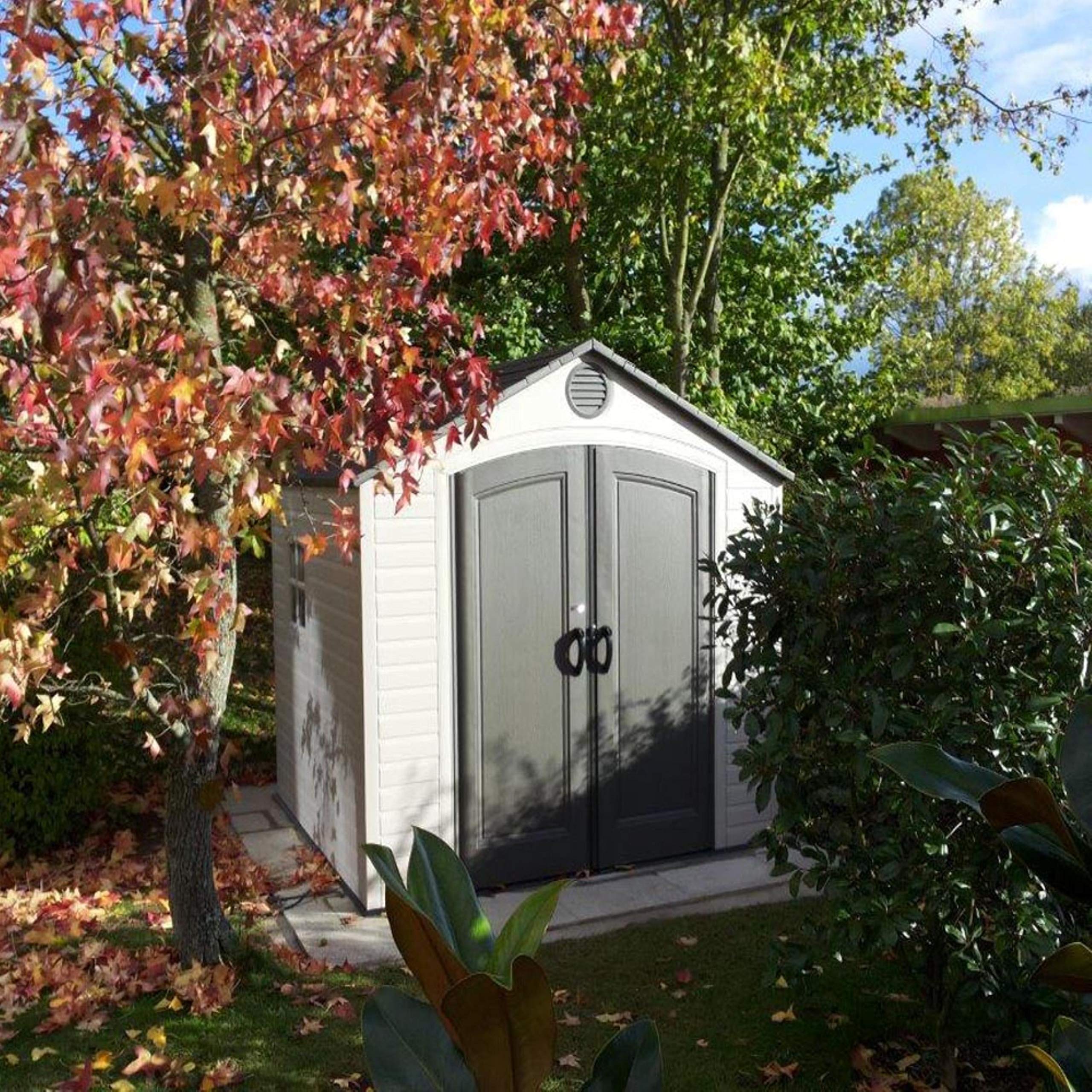Lifetime 60310 Garden Storage Shed - 7 x 9.5 ft (213 x 289cm), HDPE, Tan
