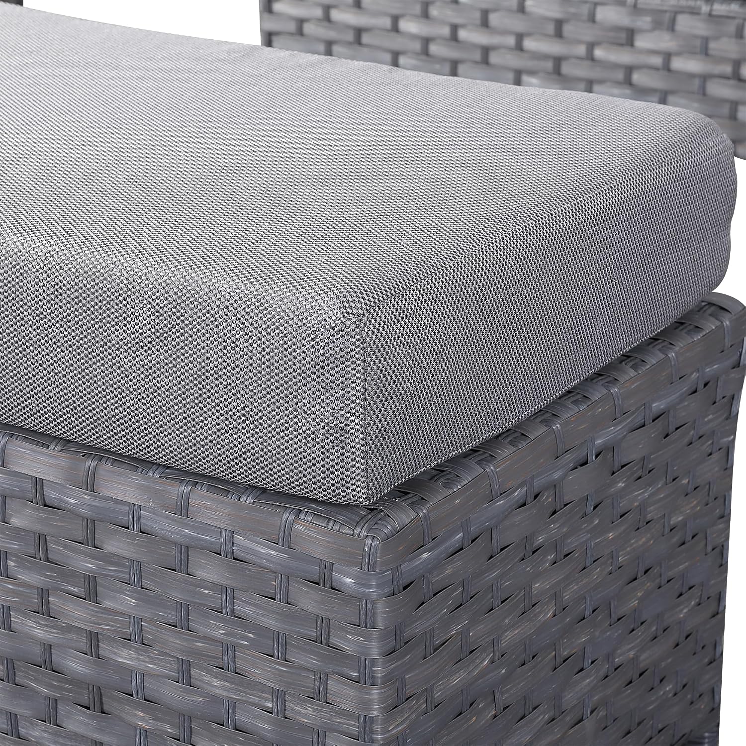 Club Rattan Harmony Corner Sofa Set, 9-Seater - High Back, Left Hand, Rising Table, Grey