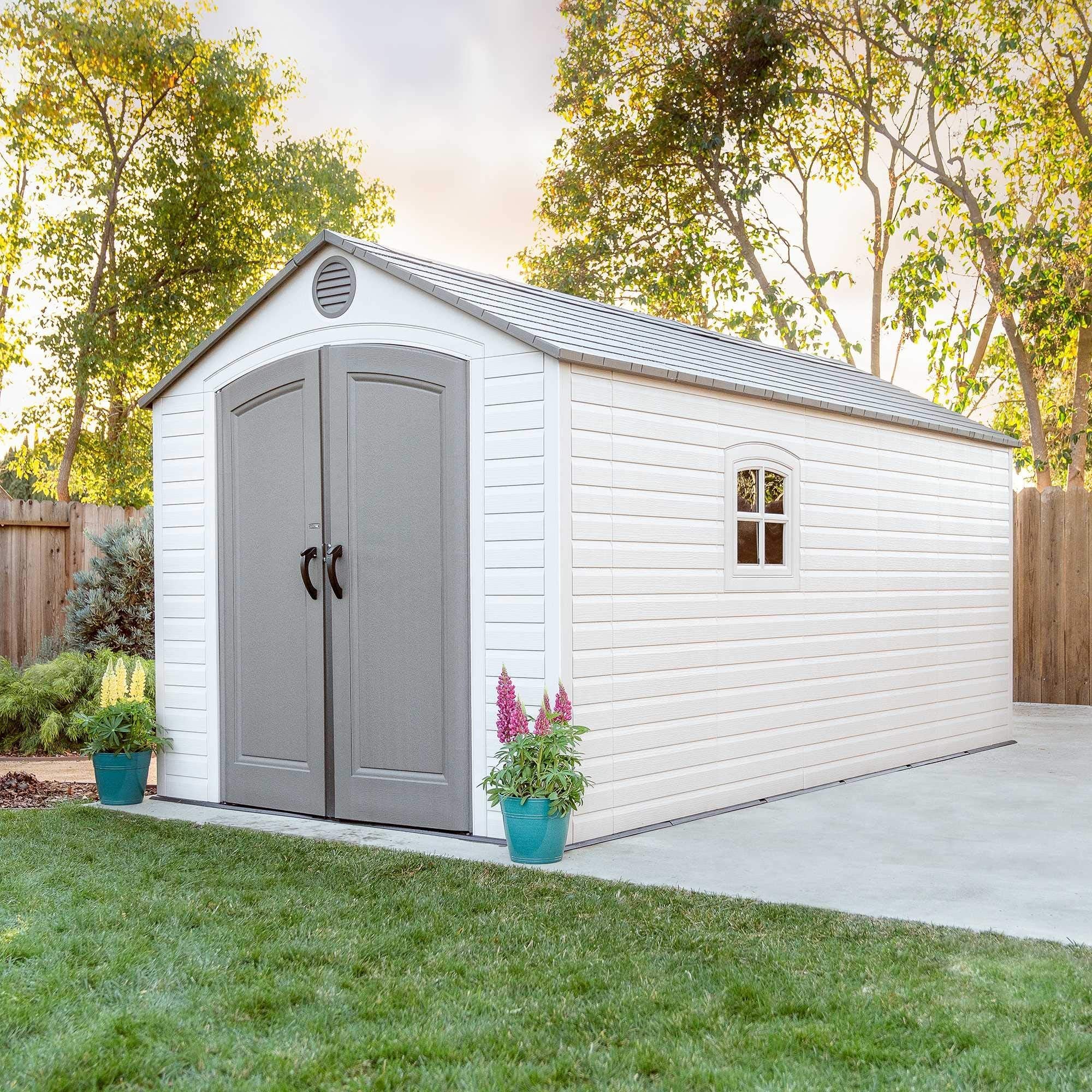 Lifetime 60310 Garden Storage Shed - 7 x 9.5 ft (213 x 289cm), HDPE, Tan
