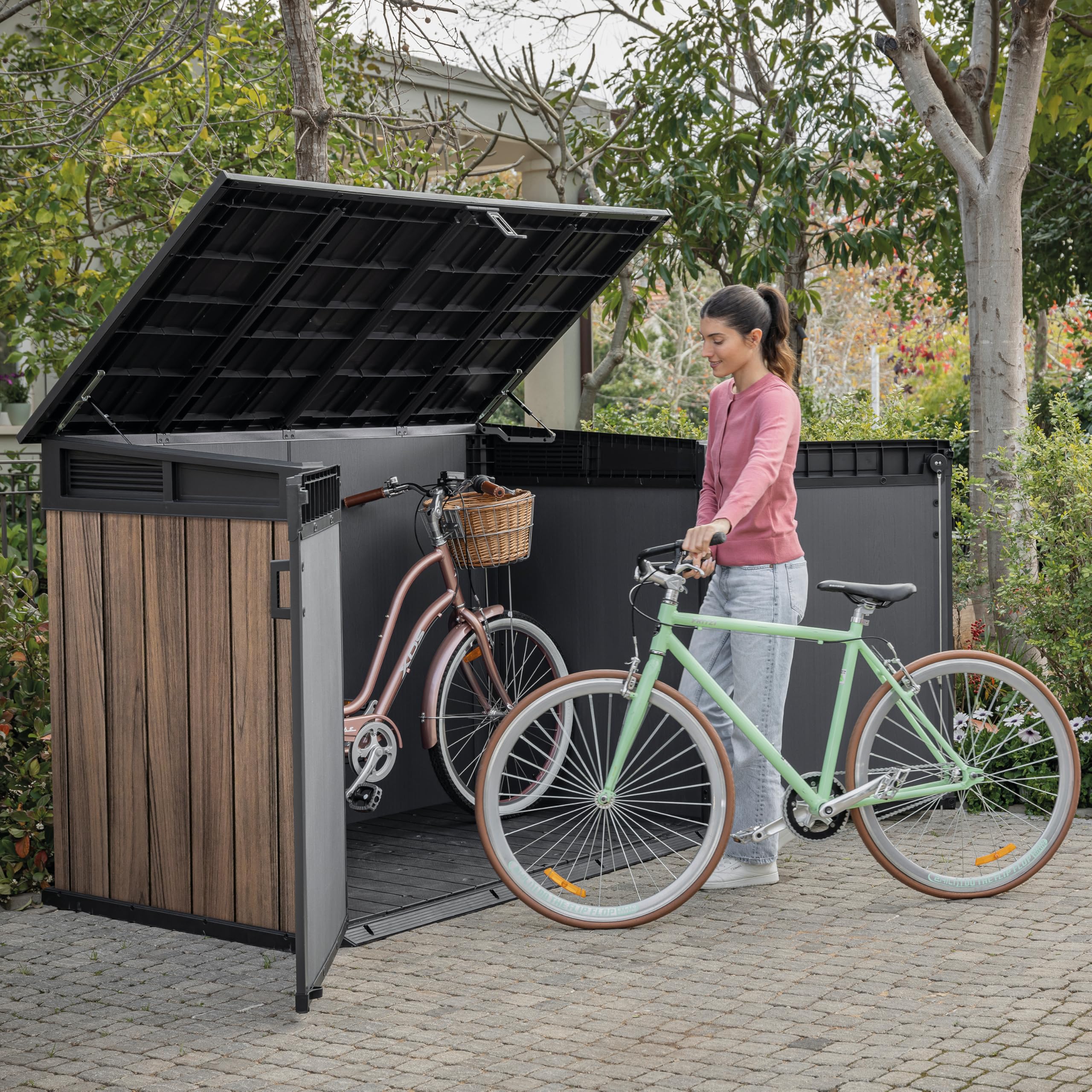 Keter Signature Horizontal Storage Shed - 2020L, Rosewood