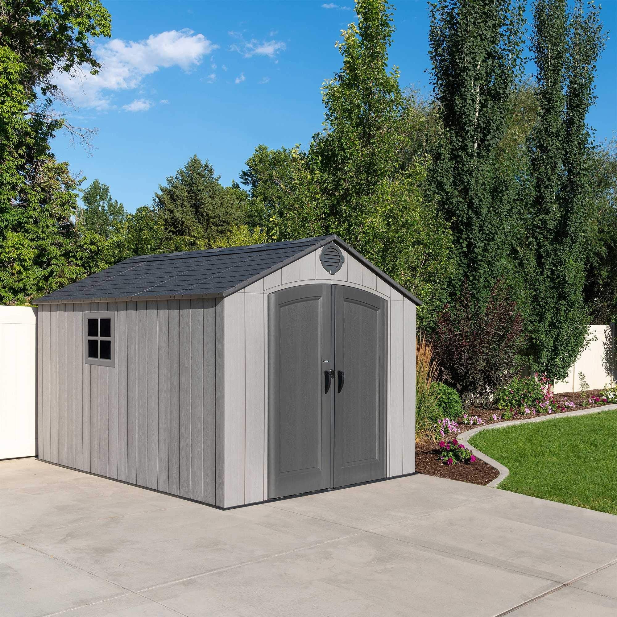 Lifetime 60310 Garden Storage Shed - 7 x 9.5 ft (213 x 289cm), HDPE, Tan