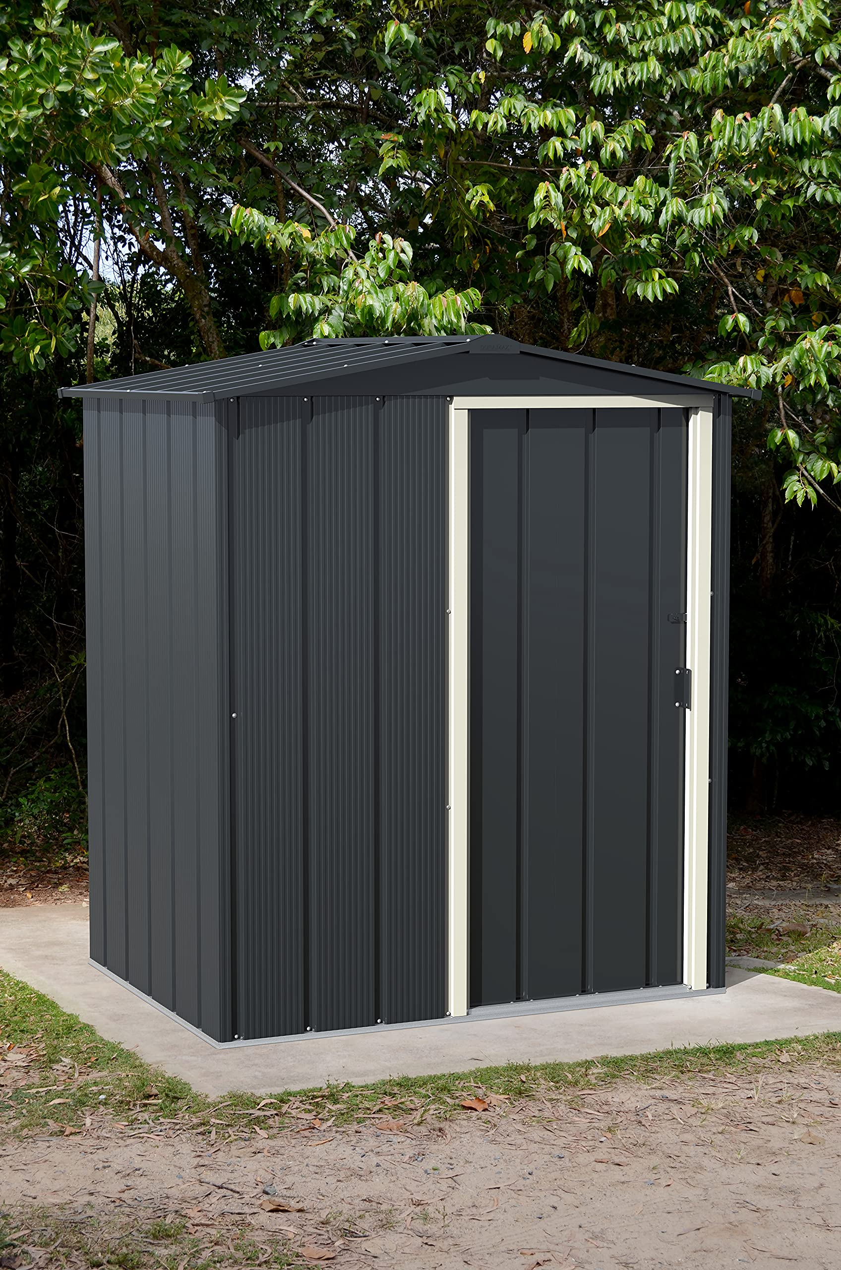 Duramax ECO Metal Garden Shed - 10 x 8 ft (7.80 m2), Galvanized Steel, Anthracite