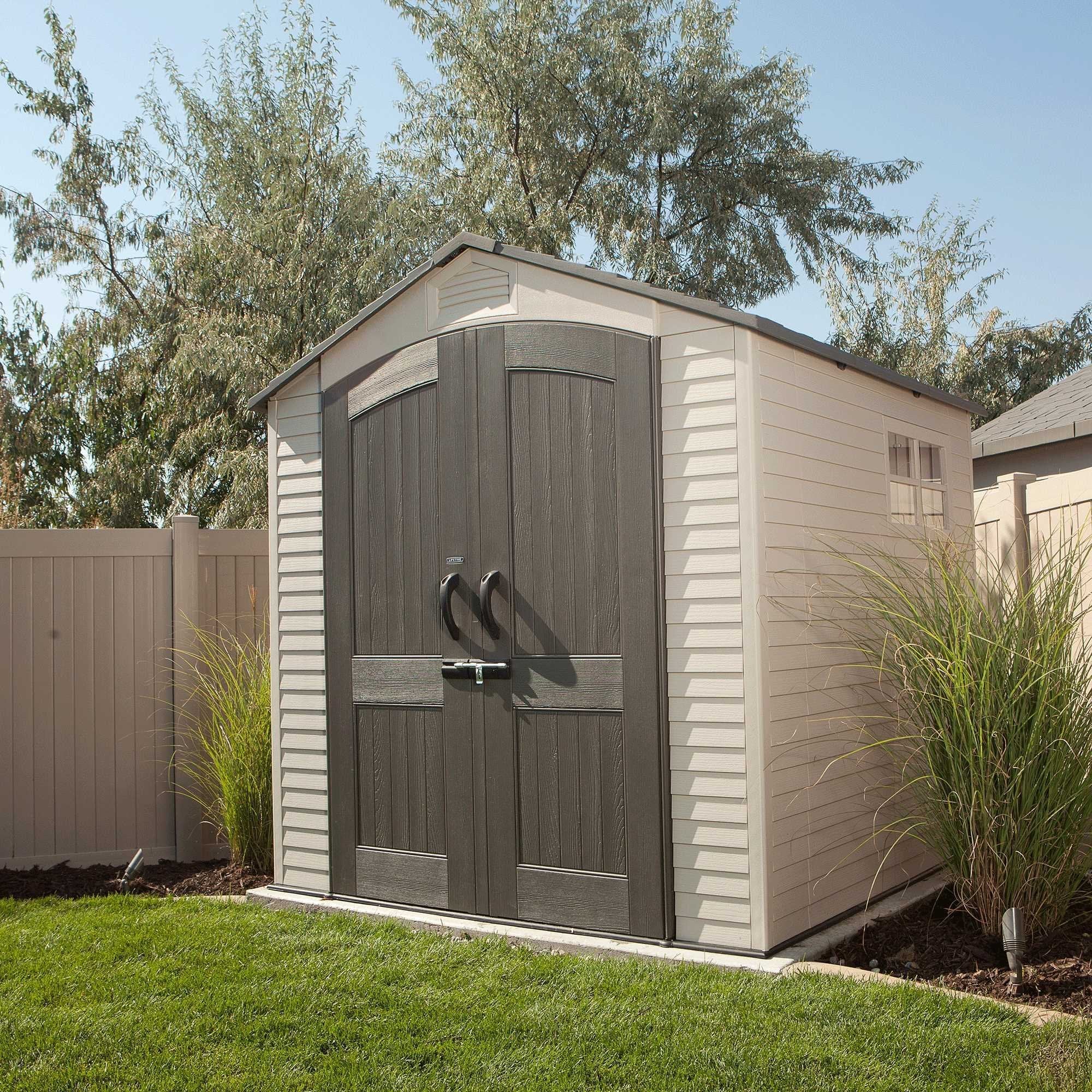 Lifetime 60310 Garden Storage Shed - 7 x 9.5 ft (213 x 289cm), HDPE, Tan