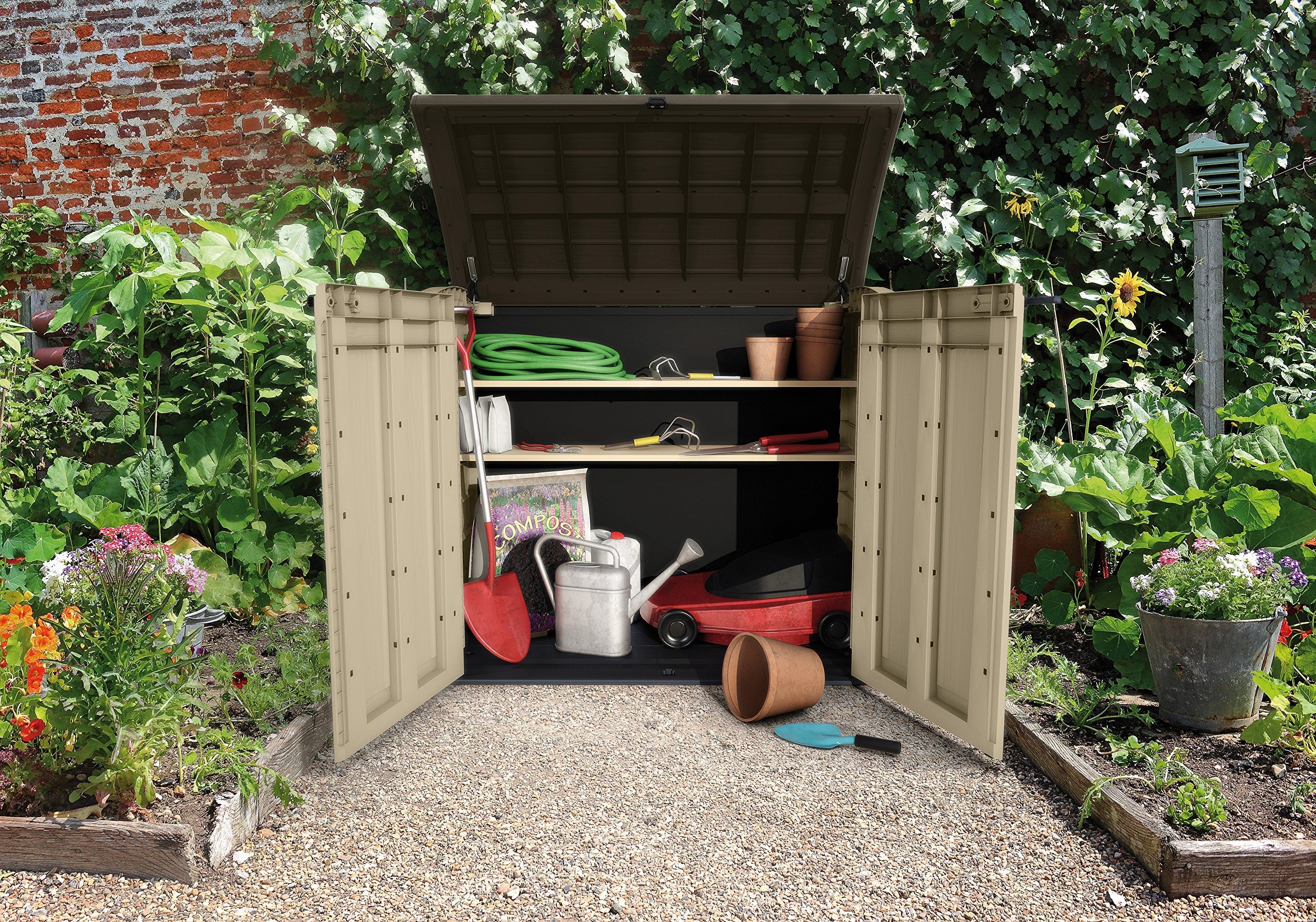 Keter Store It Arc Garden Shed - 1200L, Taupe/Beige